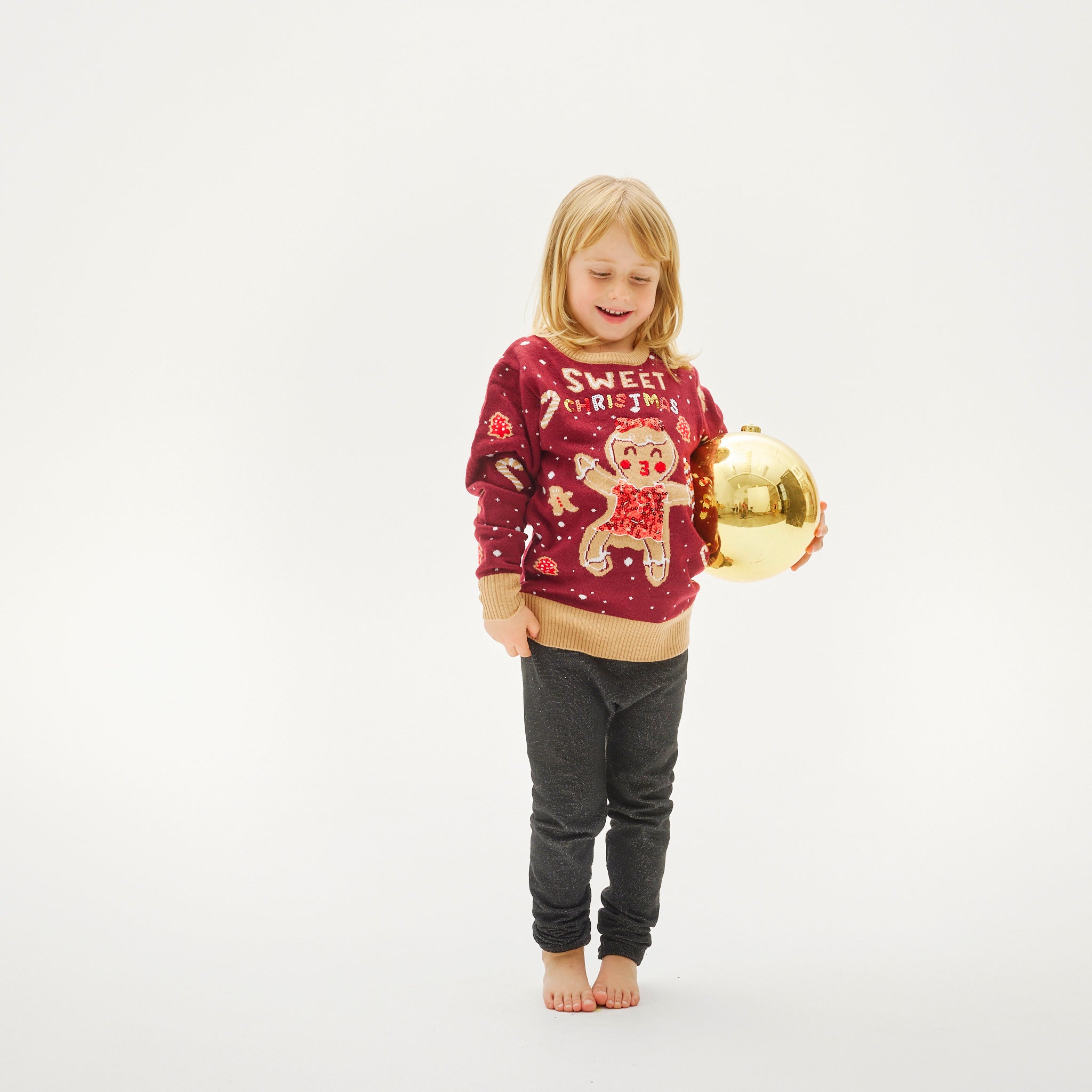 Cute Cookie Woman christmas sweater - child